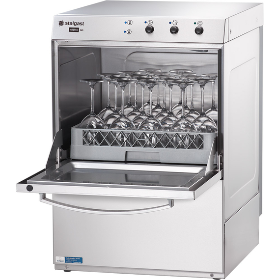 Stalgast Gläserspülmaschine Aqua A3 mit Klarspülmittel- und Reinigerdosierpumpe, Korbgröße 350x350 mm