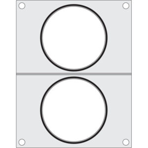 Hendi Matrize für Versiegelungsmaschine, zwei runde Behälter (ø115 mm)
