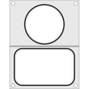Hendi Matrize für Versiegelungsmaschine, zwei Behälter (1x 178x113 mm, 1x ø115 mm)