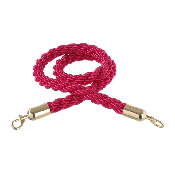 Hendi Absperrseile, rot mit polierten Haken, Rot, (L)1500mm