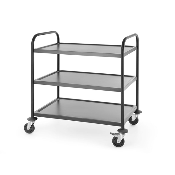 Hendi Servierwagen mattschwarz, 905x585x(H)945mm