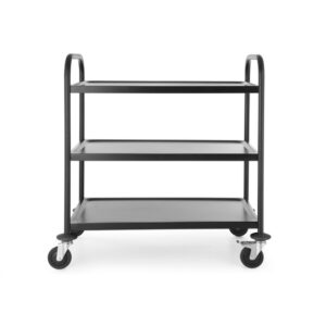 Hendi Servierwagen mattschwarz, 905x585x(H)945mm