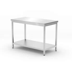 Hendi Mitteltisch mit Ablage – verschraubt, Tiefe 600 mm, Profi Line, 1200x600x(H)850mm