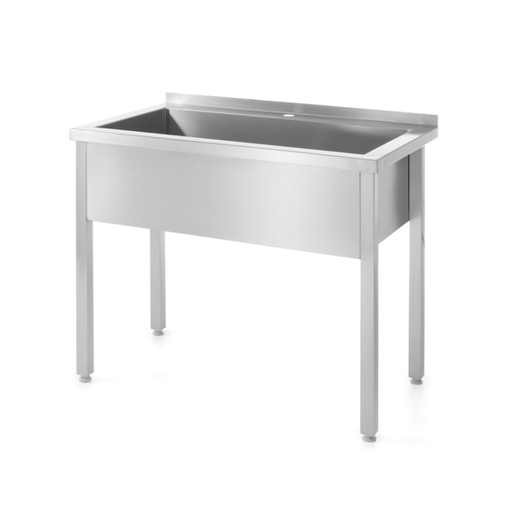 Hendi Tisch mit Einzel-Waschwanne – geschweißt, Profi Line, 800x600x(H)850mm