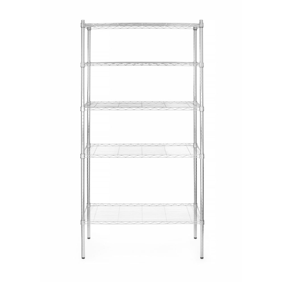 Hendi Lagerregal mit 5 Fächern, Chrom, 910x455x(H)1830mm