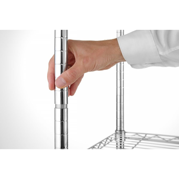 Hendi Lagerregal mit 5 Fächern, Chrom, 910x455x(H)1830mm