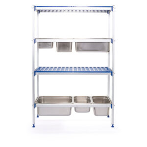 Hendi Regalsystem aus Aluminium für GN Behälter, 1120x355x(H)1685mm