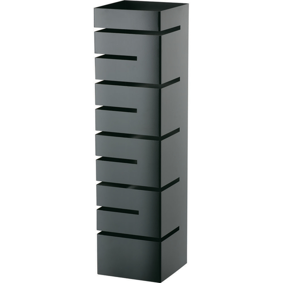Edelstahl Buffet-Ständer hoch, Einschübe winklig, 150x150x570 mm (BxTxH), schwarz