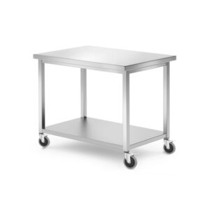 Hendi Mobiler Tisch, mit Ablage – verschraubt, Kitchen Line, 1000x700x(H)850mm