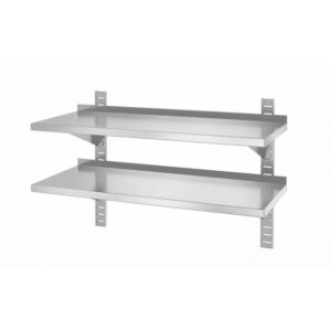 Hendi Doppelwandige Ablage, einstellbar, mit 2 Halterungen, 1000x400x(H)600mm