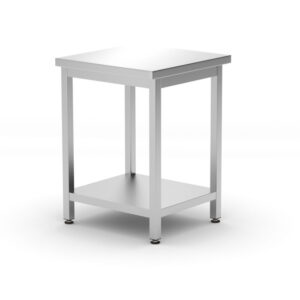 Hendi Mitteltisch mit Ablage – verschraubt, Tiefe 600 mm, Kitchen Line, 600x600x(H)850mm