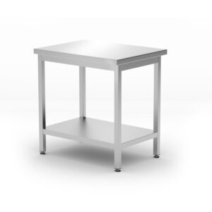 Hendi Mitteltisch mit Ablage – verschraubt, Tiefe 600 mm, Kitchen Line, 800x600x(H)850mm
