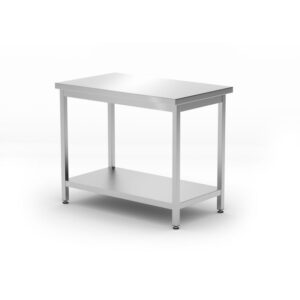 Hendi Mitteltisch mit Ablage – verschraubt, Tiefe 600 mm, Kitchen Line, 1000x600x(H)850mm