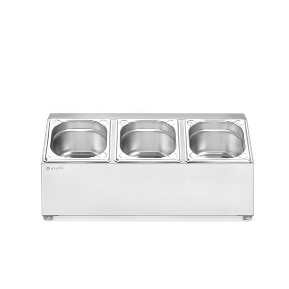 Hendi Halterung für Gastronorm-Behälter, 3 Fächer, 512x245x(H)215mm