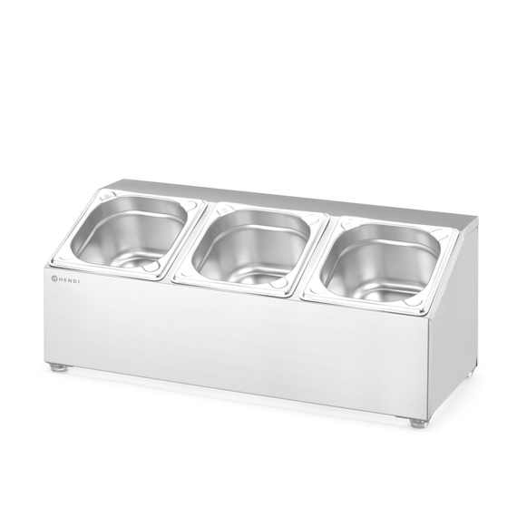 Hendi Halterung für Gastronorm-Behälter, 3 Fächer, 512x245x(H)215mm