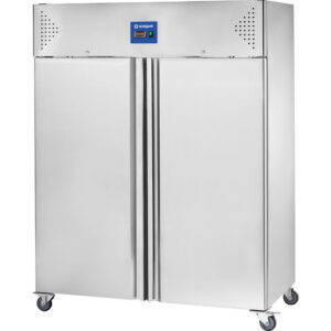 Starline Edelstahl Doppeltür-Tiefkühlschrank mit Rädern, GN 2/1, 1480x830x2010 mm (BxTxH), 1300 L