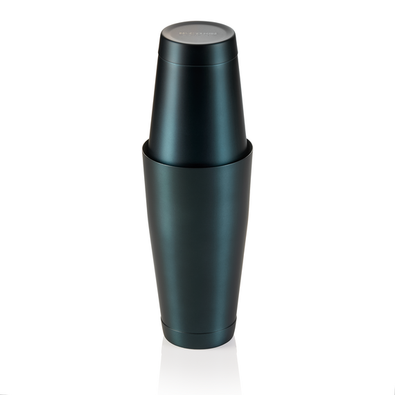 Nocturn Shaker Tin Tin, 0,8 ltr., Ø 9 cm, blau matt, Chromnickelstahl 18/8
