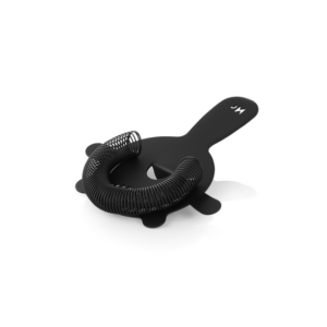 Nocturn Barsieb mit Feder, 4 Zinken, Ø 8 cm, schwarz matt, Chromnickelstahl 18/8