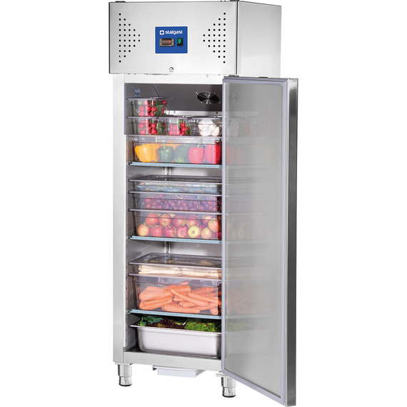 Starline Edelstahl-Kühlschrank, GN 2/1, 680x810x2010 mm (BxTxH)