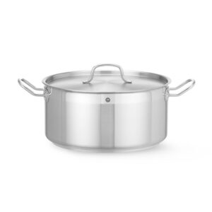 Hendi Kochtopf, niedrig - mit Deckel, Profi Line, 12L, ⌀320x(H)150mm