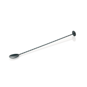 Nocturn Barlöffel Twisted, mit Stößelende, 33,5 cm, blau matt, Chromnickelstahl 18/8