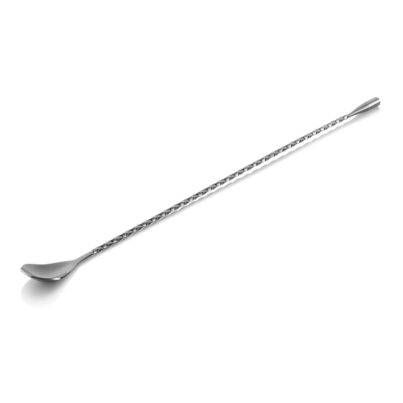 Nocturn Barlöffel Twisted Classic, 40 cm, gun metal, Chromnickelstahl 18/8