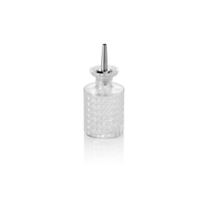 Nocturn Bitterflasche, 0,15 ltr., Ø 6,5 cm, Höhe 10,5 cm, Glas, Edelstahl