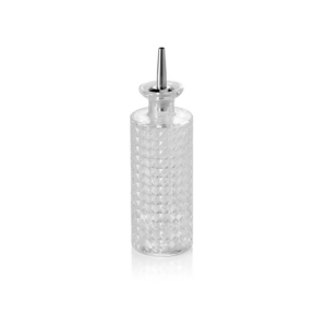 Nocturn Bitterflasche, 0,3 ltr., Ø 6,5 cm, Höhe 17 cm, Glas, Edelstahl