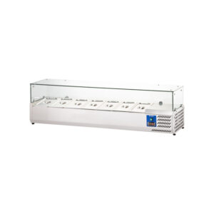 Starline Pizzakühlaufsatz, 7x GN 1/3, Edelstahl 1600x395x440 mm (BxTxH)