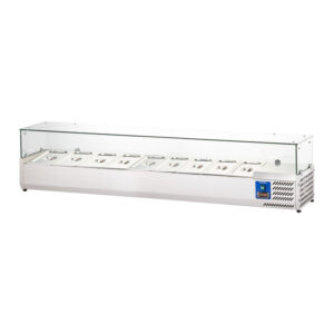 Starline Pizzakühlaufsatz, 9x GN 1/3, Edelstahl 2000x395x440 mm (BxTxH)