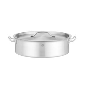 Hendi Kochtopf, niedrig - mit Deckel, 10,8L, ⌀360x(H)139mm