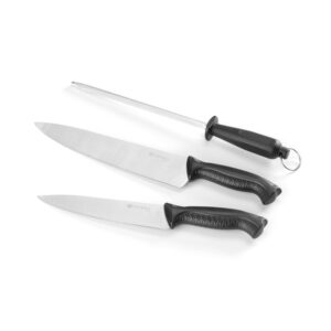 Hendi Messer- und Schärfwerkzeugsatz, Schwarz, (L)380mm