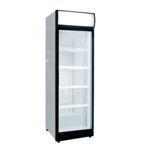 Glastür-Kühlschrank mit Werbedisplay, eine Flügeltür, 577x605x1978 (BxTxH)