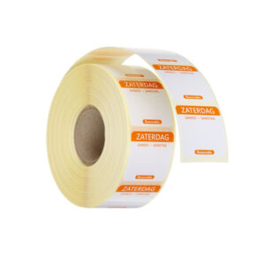 Hendi Täglich anwendbare Lebensmittelsicherheitsetiketten, mehrfach verwendbar, leicht entfernbar , Samstag, Orange, 1000 Stk., 25x25mm