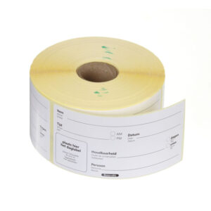 Hendi Lebensmittelrotationsetiketten, mehrfach verwendbar, leicht entfernbar, Weiß, 500 Stk., 100x50mm