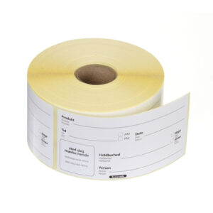 Hendi Lebensmittelrotationsetiketten, mehrfach verwendbar, leicht entfernbar, Weiß, 500 Stk., 100x50mm