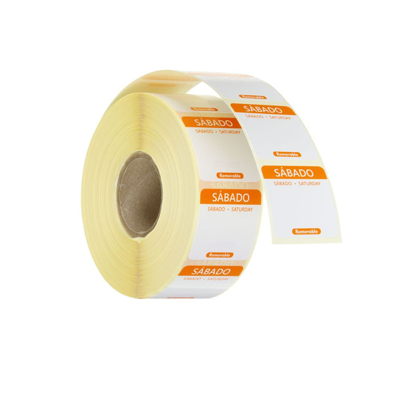 Hendi Täglich anwendbare Lebensmittelsicherheitsetiketten, mehrfach verwendbar, leicht entfernbar , Orange, 1000 Stk., 25x25x(H)mm