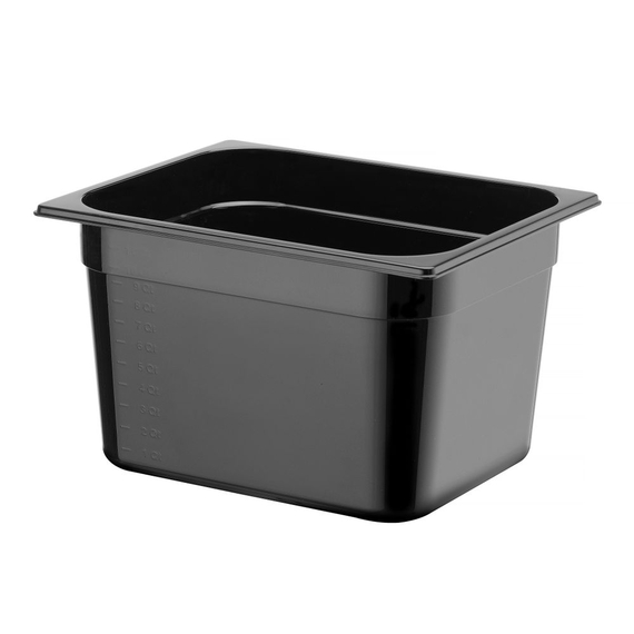 Hendi Gastronorm-Behälter 1/2, Profi Line, 12,5L, Schwarz, 325x265x(H)200mm