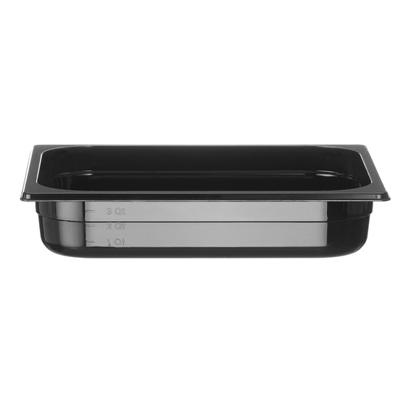 Hendi Gastronorm-Behälter 1/2, Profi Line, GN 1/2, 4L, Schwarz, 325x265x(H)65mm