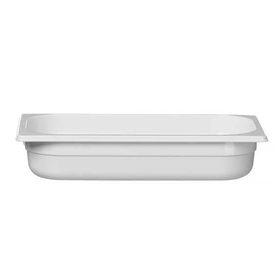 Hendi Gastronorm-Behälter 1/3, GN 1/3, 2,5L, Weiß, 325x176x(H)65mm