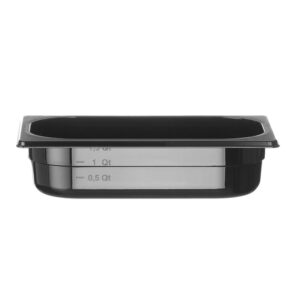 Hendi Gastronorm-Behälter 1/4, Profi Line, GN 1/4, 1,8L, Schwarz, 265x162x(H)65mm