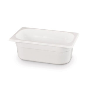 Hendi Gastronorm-Behälter 1/4, GN 1/4, 2,8L, Weiß, 265x162x(H)100mm