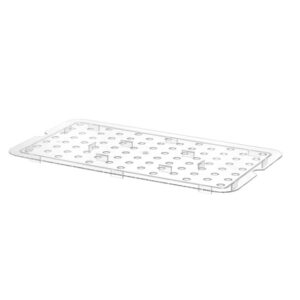 Hendi Perforiertes Abtropfgitter für Gastronorm-Behälter aus Polycarbonat, Profi Line, GN 1/1, Transparent, 467x263mm