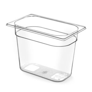 Hendi Gastronorm-Behälter 1/4, GN 1/4, 5,5L, Transparent, 265x162x(H)200mm