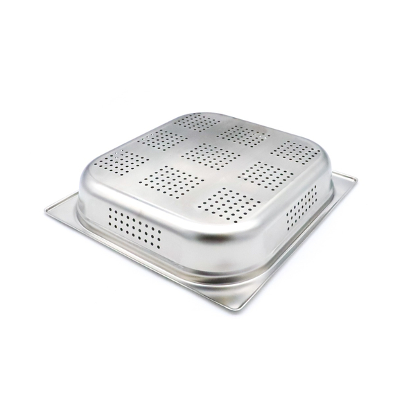 Maxima Gastro Gastronormbehälter - 2/3 GN - 6,5 cm Tief - Edelstahl - Perforiert