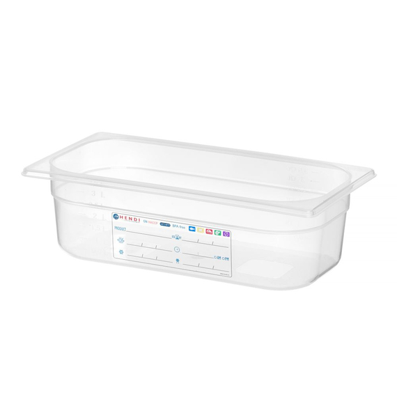 Hendi Gastronorm-Behälter 1/3, GN 1/3, 4L, Transparent, 325x176x(H)100mm