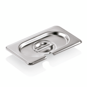 Was Germany GN Deckel GN SELECT 1/9, mit Löffelaussparung, Chromnickelstahl 18/8