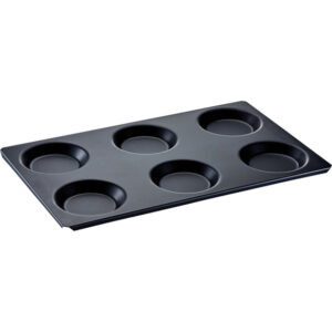 antihaftbeschichtetes Backblech/Muldenblech für 6 Eier, GN1/1