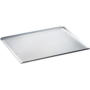 4-Rand-Backblech aus Aluminium, gelocht, 430x340 mm
