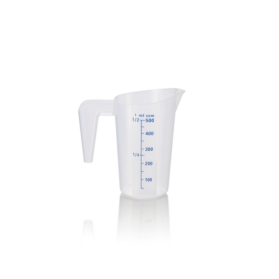 Was Germany Messbecher, Ø 10 cm, 0,5 ltr., mit 50 ml Skalierung, Polypropylen